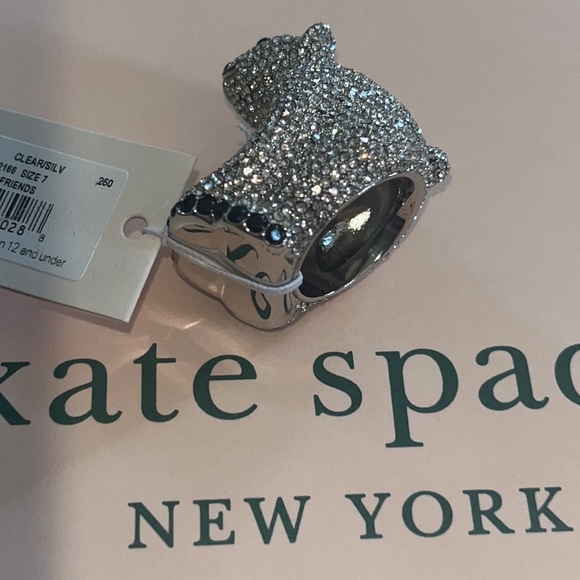 ♠️kate spade Polar Bear Arctic Friends Ring, Silver NWT